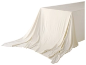 Скатерть прямоугольная АЙВОРИ бархатная бесшовная Ларго XL #102