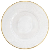 Тарелка КАНИЛЬЯ подстановочная с ЗОЛОТЫМ кантом