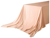 Скатерть прямоугольная ПЕРСИКОВАЯ бархатная бесшовная Ларго XL #109