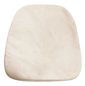 БАРХАТНЫЙ ЧЕХОЛ на мягкую подушку для пластикового стула СВЕТЛО-БЕЖЕВЫЙ #439