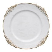 Тарелка ЖИЗЕЛЬ подстановочная с ЗОЛОТЫМ кантом