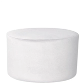 Пуф большой НОРМАН бархатный белый D 80 см #301