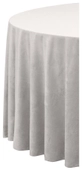 ЖЕМЧУЖНО-СЕРАЯ скатерть круглая БАРХАТНАЯ бесшовная матовая #405