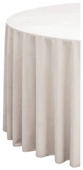 Скатерть бархатная БЕЖЕВАЯ круглая матовая #402