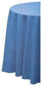 Бесшовная НЕБЕСНО-ГОЛУБАЯ ГАБАРДИНОВАЯ скатерть круглая Тенор #609