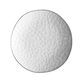 Тарелка КРИСП закусочная с серебряным кантом 21 см