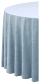 Скатерть бархатная круглая ГОЛУБАЯ бесшовная матовая #407