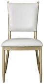 Стул золотой БРЭМ белый из эко-кожи #808 
