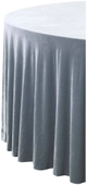 CЕРО-ГОЛУБАЯ cкатерть круглая бархат-стрейч #307