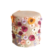 Пуф средний VALENTINO дизайнерский с вышивкой #817