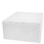 Пуф-куб большой АРНО бархатный белый #301/321