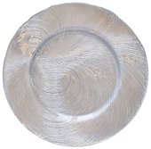 Тарелка МЕЛЬЕС подстановочная СЕРЕБРЯНАЯ