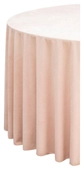 Скатерть бархатная круглая НЕЖНО-РОЗОВАЯ бесшовная матовая #414