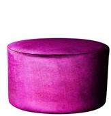 Пуф большой НОРМАН бархатный фуксия D 80 см #324