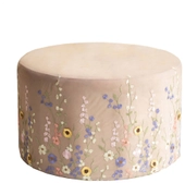 Пуф большой VALENTINO дизайнерский с вышивкой #817