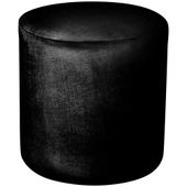 Пуф НОРМАН бархатный черный D 40 см #330