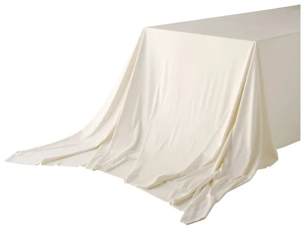 Прямоугольная бархатная скатерть цвета айвори без центрального шва Go Rent