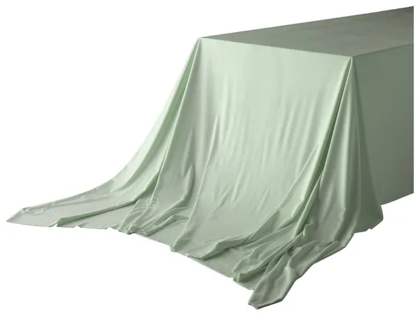 Прямоугольная бархатная скатерть папоротникового цвета без шва Go Rent