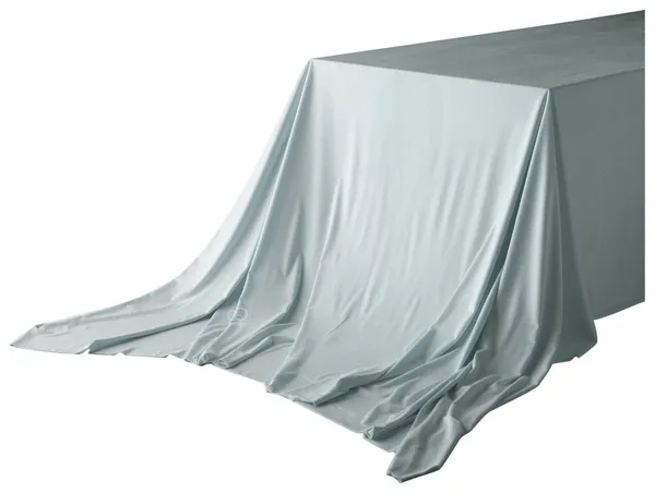 Прямоугольная серо-голубая бархатная скатерть без шва новая Go Rent