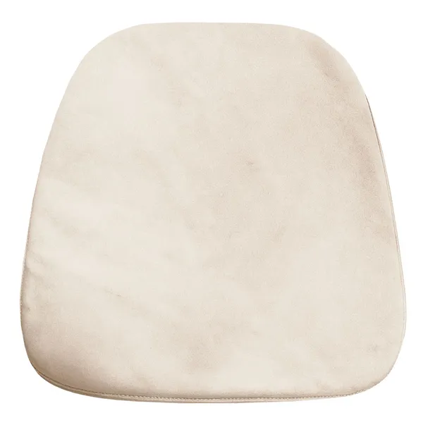 БАРХАТНЫЙ ЧЕХОЛ на мягкую подушку для пластикового стула СВЕТЛО-БЕЖЕВЫЙ #439