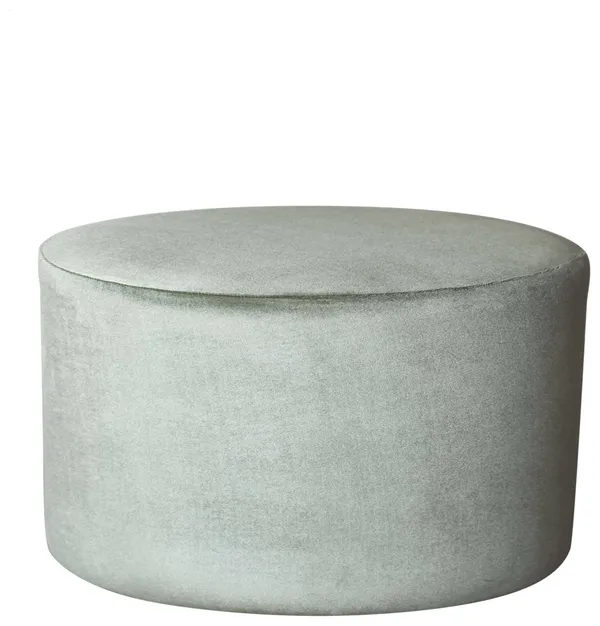Пуф большой НОРМАН бархатный эвкалиптовый D 80 см #312