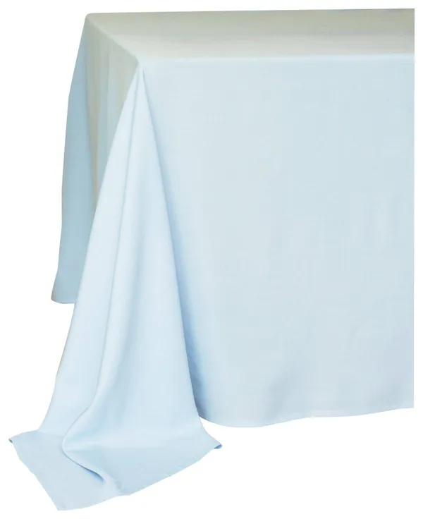 Голубая прямоугольная скатерть из матового габардина для мероприятий Go Rent