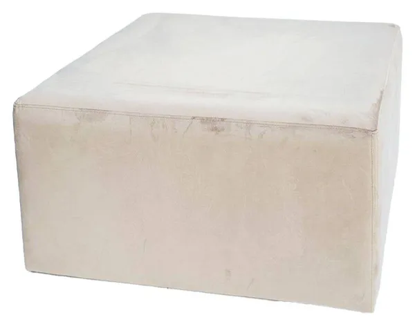 Пуф-куб большой АРНО бархатный бежевый