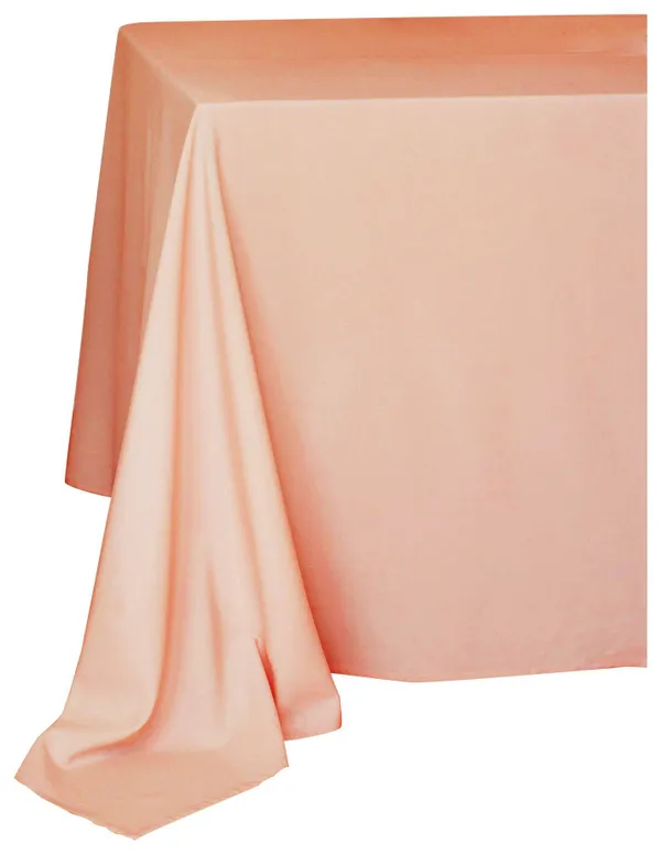 Персиковая прямоугольная скатерть из матового габардина для мероприятий Go Rent
