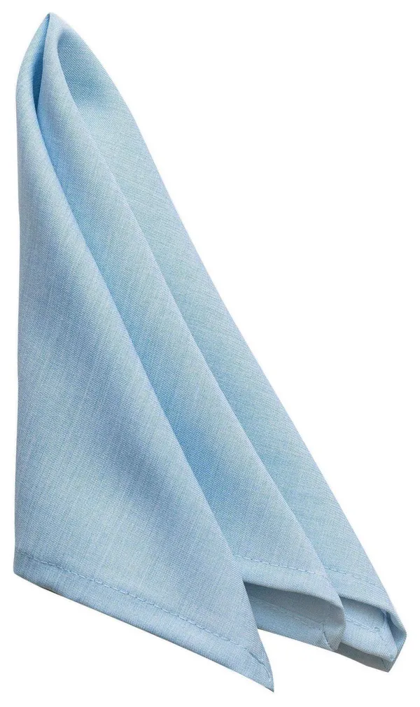 Голубая габардиновая салфетка Рондо — универсальный вариант по доступной цене аренды.