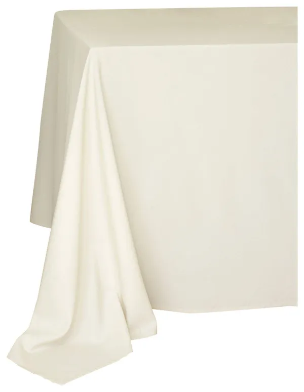 Прямоугольная скатерть из матового габардина цвета айвори для мероприятий Go Rent