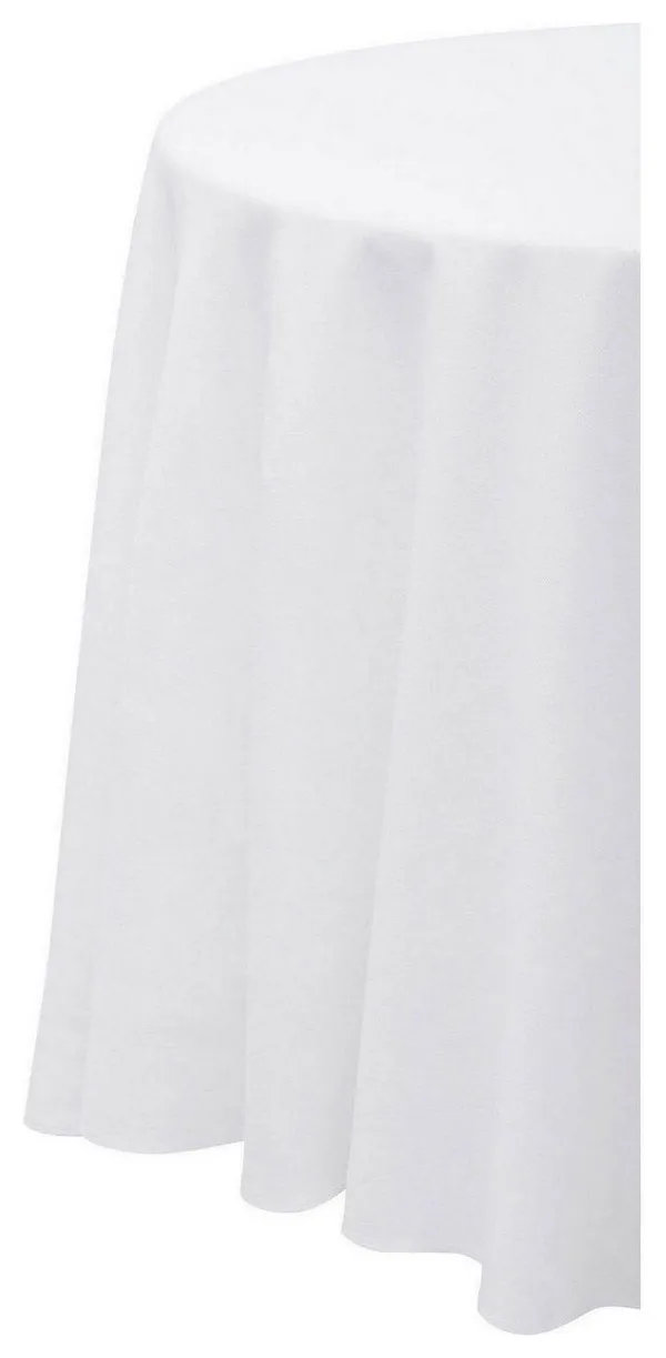 Скатерть круглая габардиновая БЕЛАЯ Рондо #503