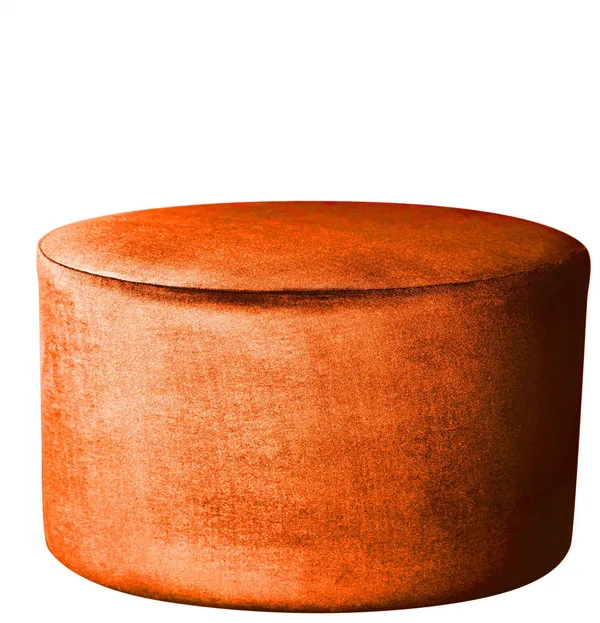 Пуф большой НОРМАН бархатный тыквенный D 80 см #320