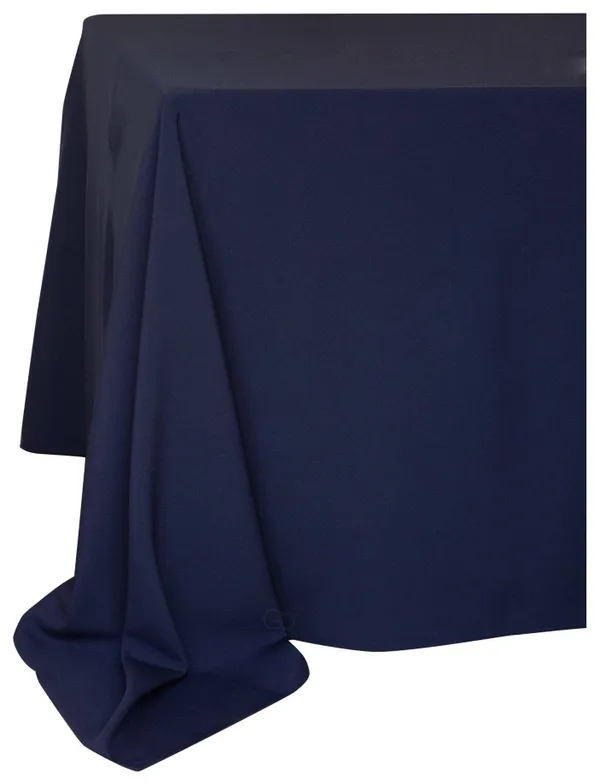 Темно-синяя прямоугольная скатерть из матового габардина для мероприятий Go Rent