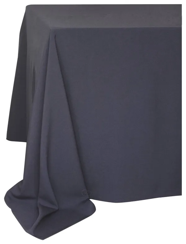 Темно-серая прямоугольная скатерть из матового габардина для мероприятий Go Rent