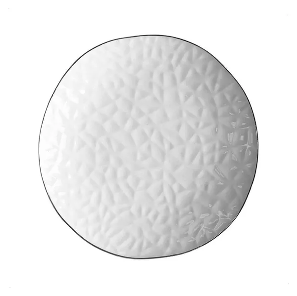 Тарелка КРИСП закусочная с серебряным кантом 21 см | Go Rent