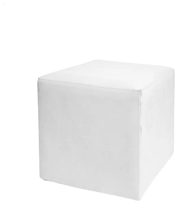 Пуф-куб АРНО бархатный белый #301/321