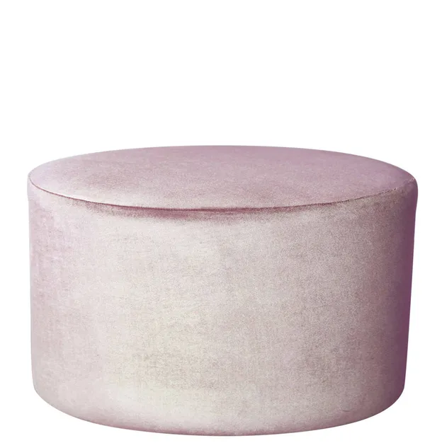 Пуф большой НОРМАН бархатный розовый D 80 см #304
