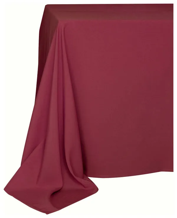 Бордовая прямоугольная скатерть из матового габардина для мероприятий Go Rent