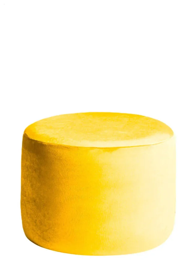 Пуф малый НОРМАН бархатный лимонный #314