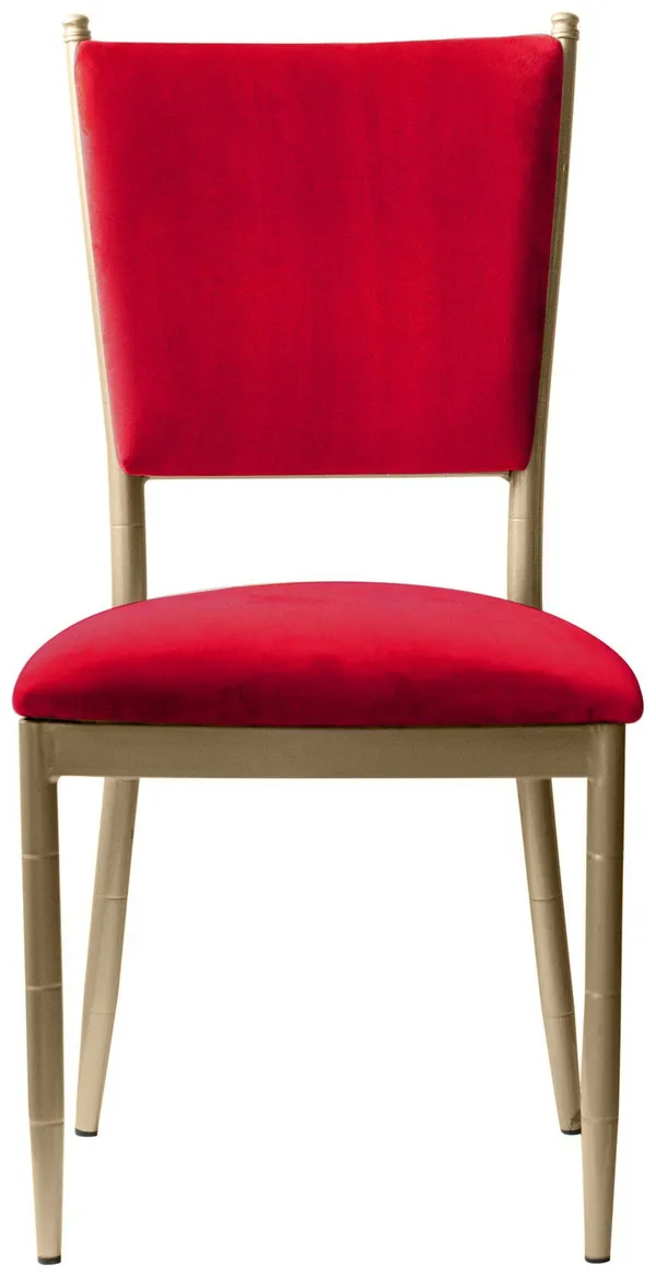 Аренда стул БРЭМ красный бархатный с золотом | Go Rent