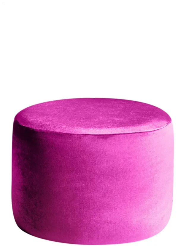 Пуф малый НОРМАН бархатный фуксия #324