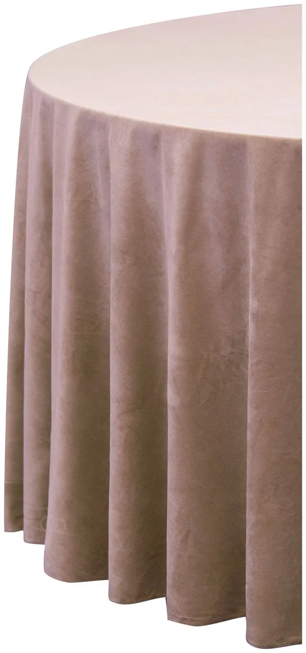 Круглая матовая скатерть пыльно-розового цвета для мероприятий из аренды Go Rent