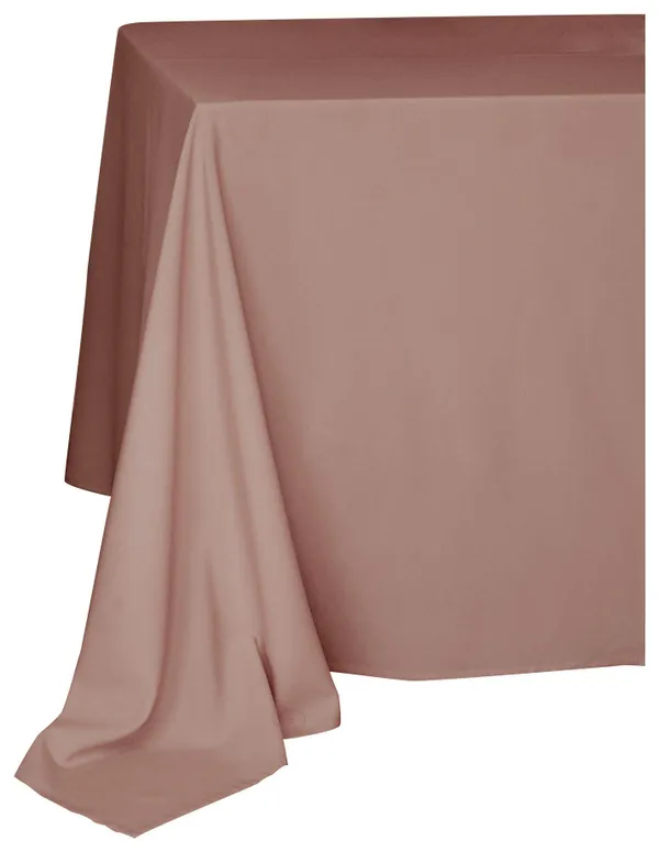 Кофейная прямоугольная скатерть из матового габардина для мероприятий Go Rent