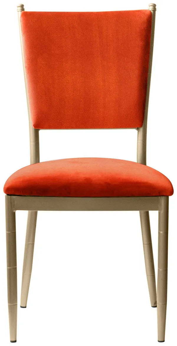 Стул золотой БРЭМ тыквенный бархатный (к) #320