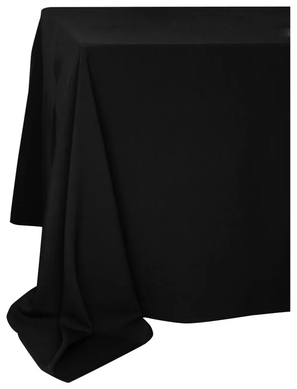 Прямоугольная черная скатерть из матового габардина Go Rent