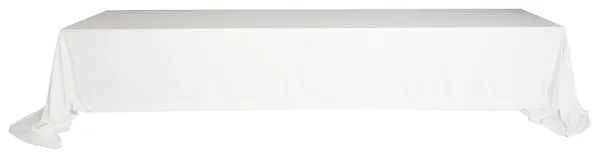 Большая прямоугольная бархатная скатерть белого цвета XXXL без шва для мероприятий Go Rent