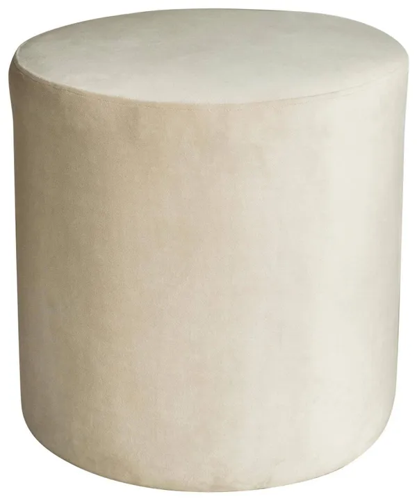 Пуф НОРМАН бархатный бежевый D 40 см