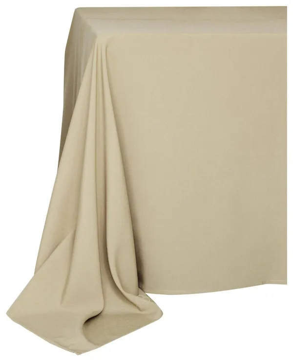 Соломенная прямоугольная скатерть из матового габардина для мероприятий Go Rent