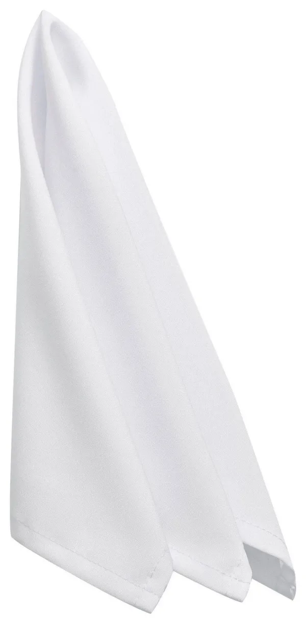 Белая салфетка Рондо из габардина — универсальная база для любой сервировки.