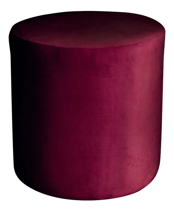 Пуф НОРМАН бархатный БОРДОВЫЙ D 40 см #325